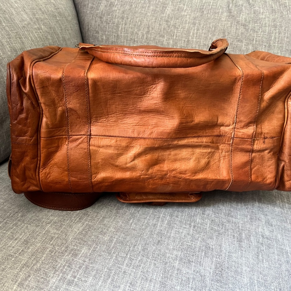 BrokenIn Komal’s Passion Leather Duffle/Gym Bag Gem
